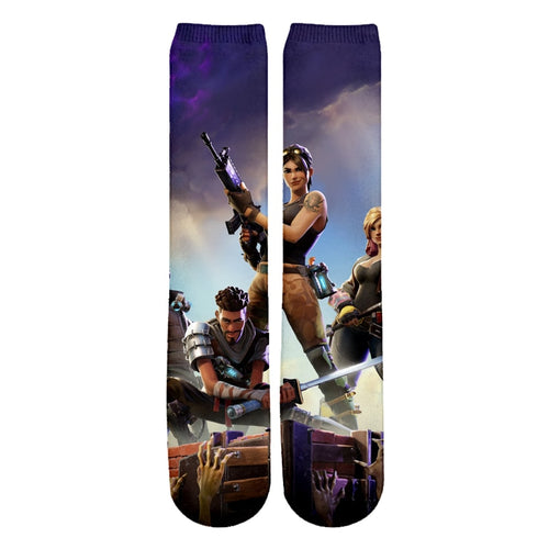 PLstar Cosmos Fashion men women new style 3d socks print  creative socks Cotton long stocking Harajuku unisex Fortnite socks