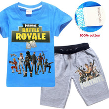 Comfy Loose Pyjama Sets Fortnite Battle Royale pijamas Big Boys Sleepwear Kid Pajamas Set Children Sports Suits Top Tees + Pants
