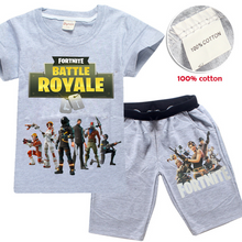 Comfy Loose Pyjama Sets Fortnite Battle Royale pijamas Big Boys Sleepwear Kid Pajamas Set Children Sports Suits Top Tees + Pants