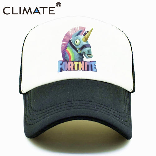 CLIMATE New Fortnite Mesh Trucker Cap Hat Hot Game Fortnite I Am A Bush Summer Baseball Net Trucker Mesh Caps Hat for Men Women