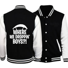 autumn coat men loose fit button sweatshirts 2018 hipster Fortnite brand tracksuit Fortnite casual baseball jackets black white