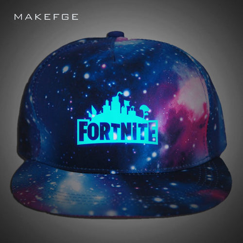 2018 New Snapback  men women Dad Hat Baseball Cap  Fortnite Battle Royale   Noctilucous  Luminous cap  Brand fashion