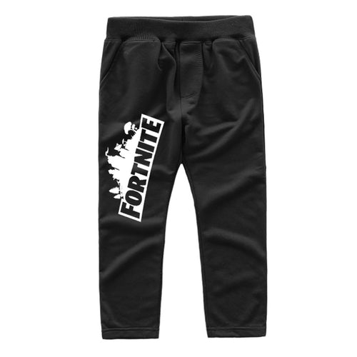 2-10Y Boys Sport Pants Fortnite Print Casual Trousers Elastic Waist Cotton Loose Long Pant Children's Clothes Baby Kids Clothng