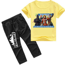 LILIGIRL Teenager Boys Fashion Short-Sleeve Fortnite Print T-Shirts+Pant Overalls Suit for Girls Baby Cotton Tops Clothes Sets
