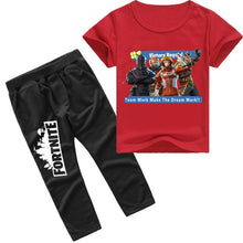 LILIGIRL Teenager Boys Fashion Short-Sleeve Fortnite Print T-Shirts+Pant Overalls Suit for Girls Baby Cotton Tops Clothes Sets
