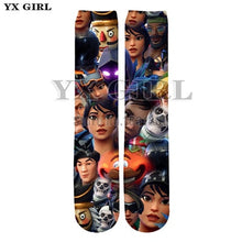 YX GIRL Harajuku Funny Ankle Sock Men's 3D Fortnite Socks Men/Women Crew Socks Print Casual Thick Socks Drop Shipping