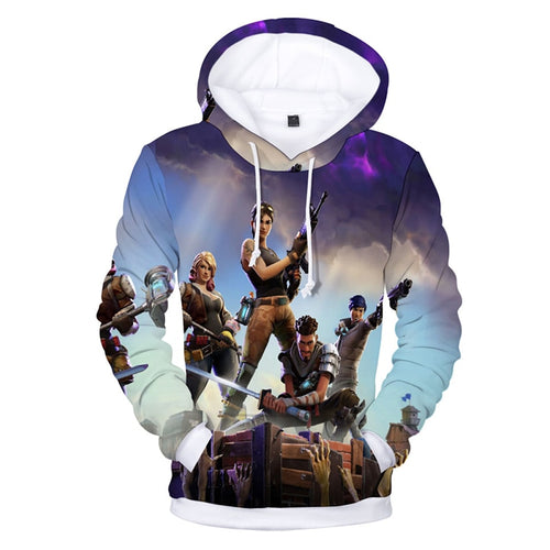 New 3D Game Fortnite Hoodies Men/Women Sweatshirt Hip Hop Sweatshirt Hoodies 3D Print Boys/Girls Harajuku Cotton Thin Tops W1