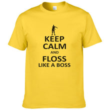 Keep Calm And Floss Like A Boss Printed Fortnite T shirt Men Fashion Harajuku Short Sleeve T-shirt Cotton Tops Cool Tee T437