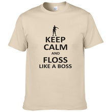 Keep Calm And Floss Like A Boss Printed Fortnite T shirt Men Fashion Harajuku Short Sleeve T-shirt Cotton Tops Cool Tee T437