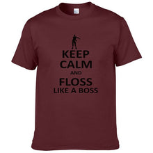 Keep Calm And Floss Like A Boss Printed Fortnite T shirt Men Fashion Harajuku Short Sleeve T-shirt Cotton Tops Cool Tee T437