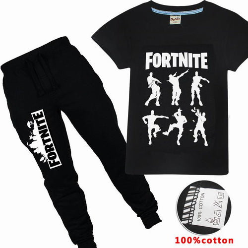 Dgfstm 5-13Yesrs Fortnite Kids Baby Boys Child Summer Clothing Sets Toddler Kids Girls T Shirt Pants Shirt Boutique Pantsuits