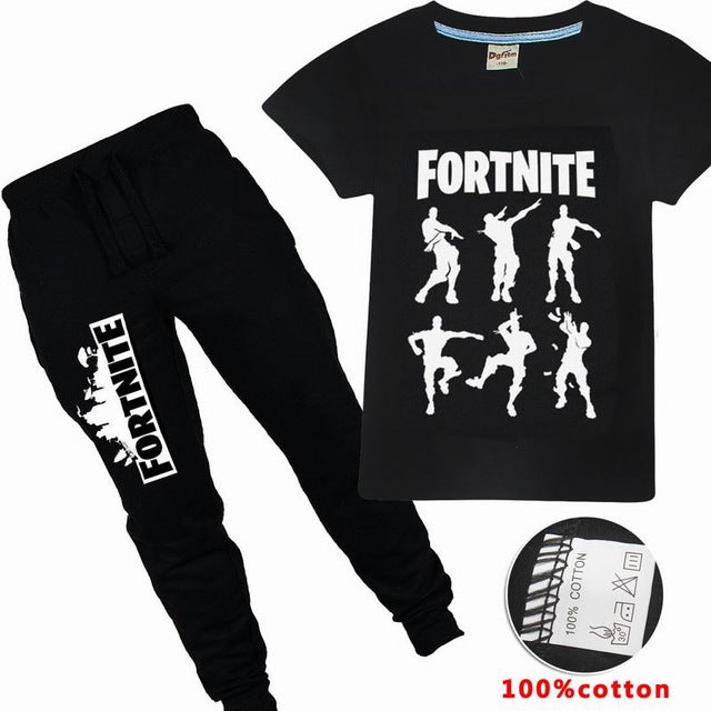 Dgfstm 5-13Yesrs Fortnite Kids Baby Boys Child Summer Clothing Sets Toddler Kids Girls T Shirt Pants Shirt Boutique Pantsuits