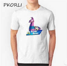 Pkorli Fashion Game Fortnite T-Shirt Men Funny Print Lama T Shirt Male Creative Cool Homme Animal Tshirts Men Tops Clothing Plus