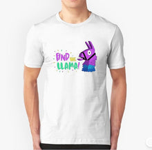 Pkorli Fashion Game Fortnite T-Shirt Men Funny Print Lama T Shirt Male Creative Cool Homme Animal Tshirts Men Tops Clothing Plus