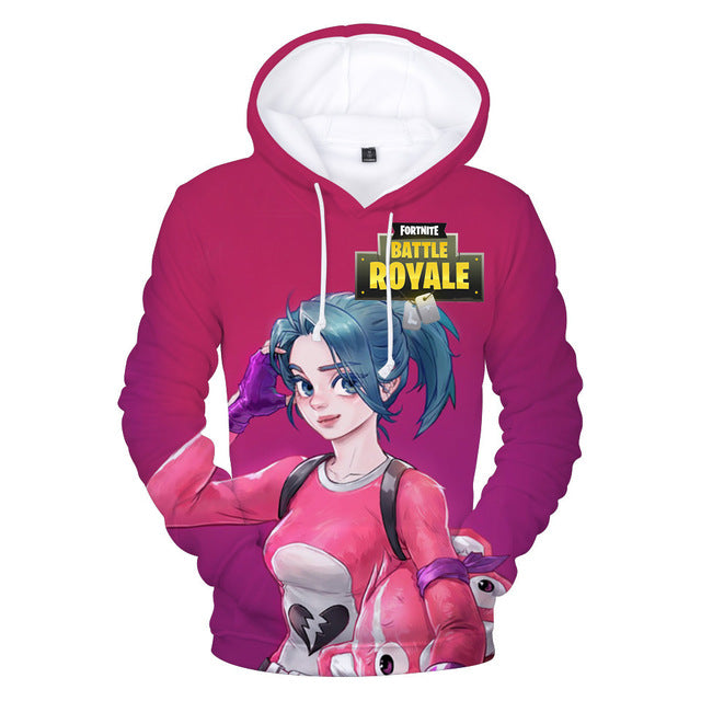 Game Fortnite Lama 3D Print Hoodies Men/Women Hip Hop Streetwear Pullover Jackets Boys Purple Fashion Clothes Harajuku moletom