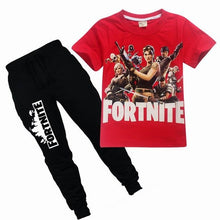 Dgfstm 5-13Years Cartoon Fortnite Boy Child Clothes Suits Summer Boy Set T Shirt+Long Pants Children's Suits for Boys Kids Sets