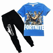 Dgfstm 5-13Years Cartoon Fortnite Boy Child Clothes Suits Summer Boy Set T Shirt+Long Pants Children's Suits for Boys Kids Sets