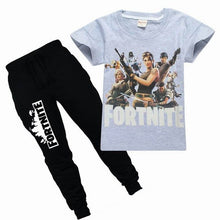 Dgfstm 5-13Years Cartoon Fortnite Boy Child Clothes Suits Summer Boy Set T Shirt+Long Pants Children's Suits for Boys Kids Sets