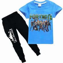 Dgfstm 5-13Years Cartoon Fortnite Boy Child Clothes Suits Summer Boy Set T Shirt+Long Pants Children's Suits for Boys Kids Sets