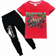 Dgfstm 5-13Years Cartoon Fortnite Boy Child Clothes Suits Summer Boy Set T Shirt+Long Pants Children's Suits for Boys Kids Sets
