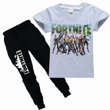 Dgfstm 5-13Years Cartoon Fortnite Boy Child Clothes Suits Summer Boy Set T Shirt+Long Pants Children's Suits for Boys Kids Sets