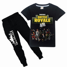 Dgfstm 5-13Years Cartoon Fortnite Boy Child Clothes Suits Summer Boy Set T Shirt+Long Pants Children's Suits for Boys Kids Sets