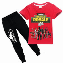 Dgfstm 5-13Years Cartoon Fortnite Boy Child Clothes Suits Summer Boy Set T Shirt+Long Pants Children's Suits for Boys Kids Sets